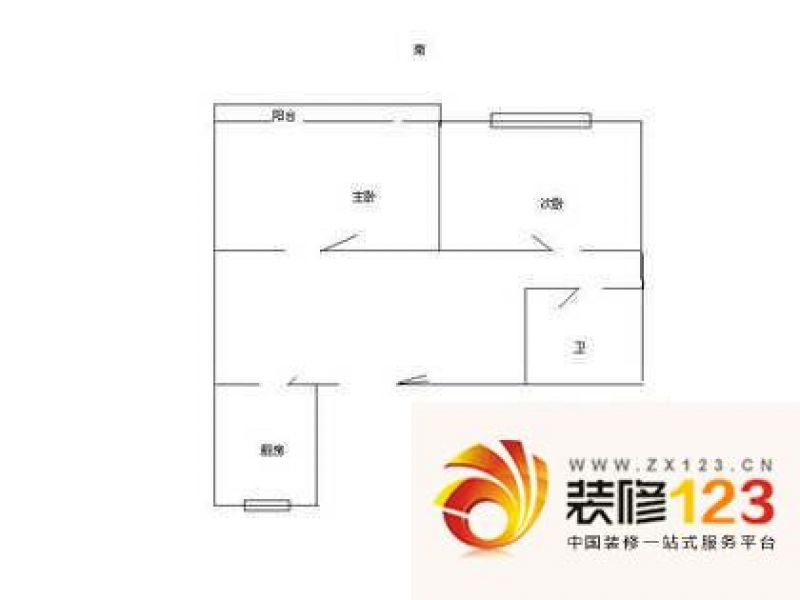 北京石油大院家属楼户型图户型图 2室1厅1卫1厨