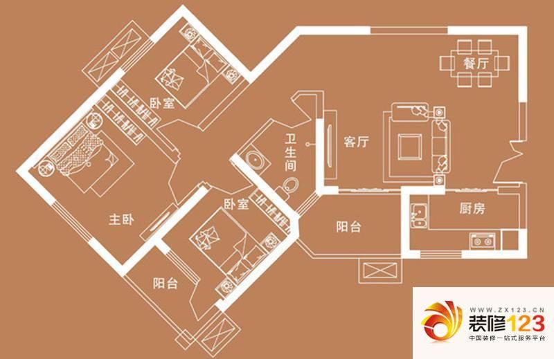 绿城水岸名苑B西户型户型图