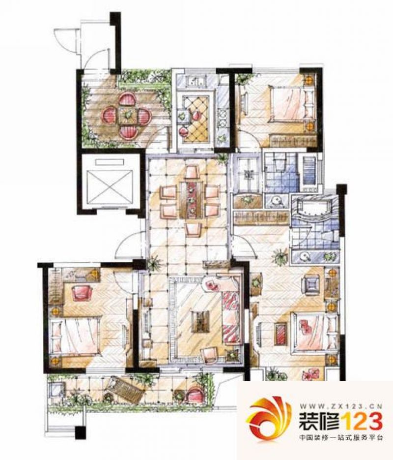 长江国际花园二期g2户型户型图