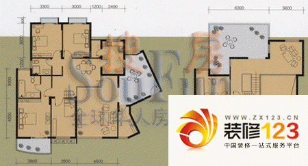 锦绣家园户型图5室2厅3卫1厨 ...