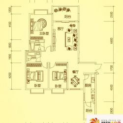 锦绣蓝湾户型图4栋户型六 3室2厅 ...