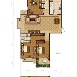 石家庄瀚唐瀚唐户型图12#c户型 4室2厅2卫1.