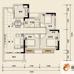 米兰春天户型图甜蜜小三房 3室2 ...