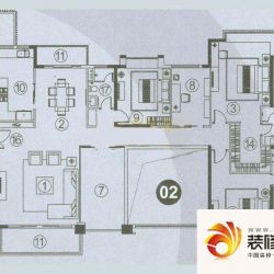 金业别墅花园户型图5室2厅户型图 ...