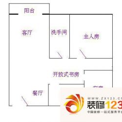 旗峰花园 2室 户型图