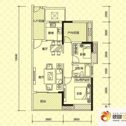 鑫月城户型图E户型丽景魅力 2室1 ...