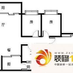 番禺华景新城户型图3室2厅户型图.