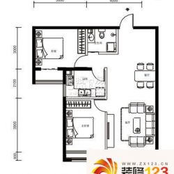 鼎旺国际社区户型图4号楼F2户型  ...