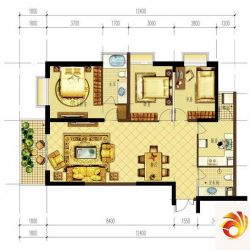 金泰国际户型图a3-a户型 3室2厅2 .