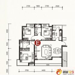 保利温泉新城户型图翰林2号楼E户 ...