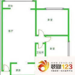 星火小区 2室户型图