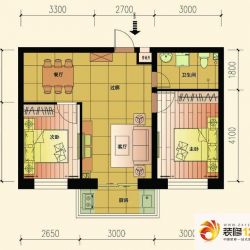 春城家园户型图C户型图 2室1厅1 ...