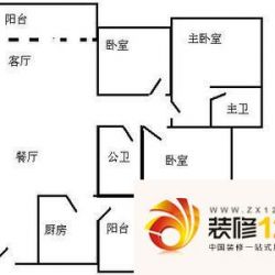 新世界花园康景台 3室 户型图 ...