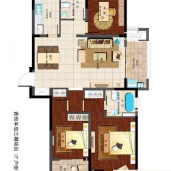 新城香悦半岛户型图F户型 3室2厅 ...