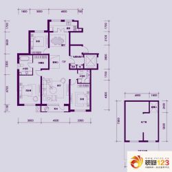 大禹华邦户型图二期A1户型图 3室 ...