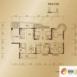 东方御景户型图A2户型 5室2厅2卫 ...