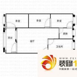 石峰街户型图3室户型图 3室1厅1 ...