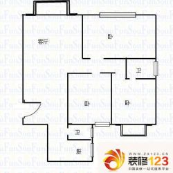 长沙新华联家园新华联家园户型图3室2厅2卫1厨.