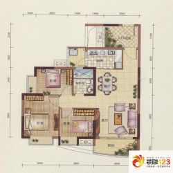 太东高地户型图2、7、8栋C2户 ...