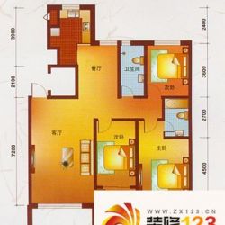 金质融城户型图二期C2户型图 3室 ...