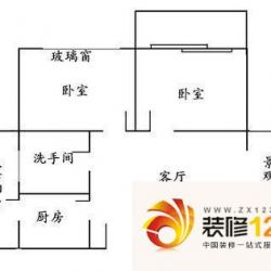 宏远沿河商住楼 2室 户型图 ...