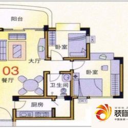 华南碧桂园漾翠苑户型图2室2厅户 ...