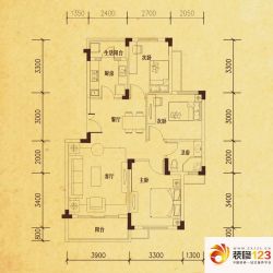 米兰春天户型图C-1户型 3室2厅1 ...