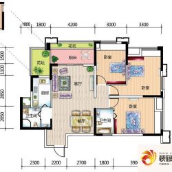 绿地伊顿公馆户型图(A5)2-X-1户 ...