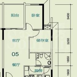 龙光峰景华庭户型图8栋b座首层05.