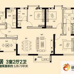 元氏天山水榭花都户型图h1户型 3.