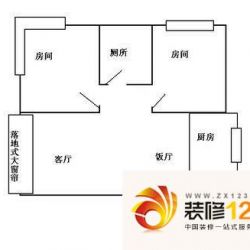 旗峰花园 2室 户型图