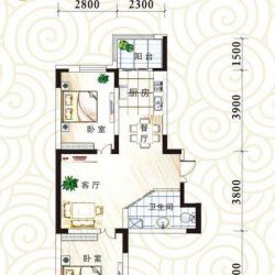 文庭雅苑户型图D户型图 2室2厅1 ...