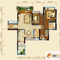 尚湖城凤凰栖户型图C1户型 3室2 ...