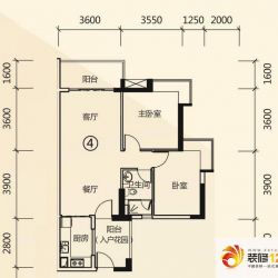 富力现代广场户型图D1栋04室 2室 ...