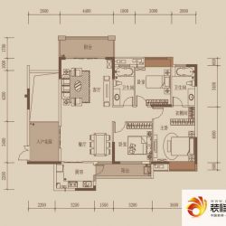 半山名苑户型图小腕洋房C户型 3 ...