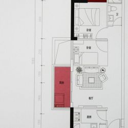 尚峰微豪宅户型图A户型 2室1厅1 ...