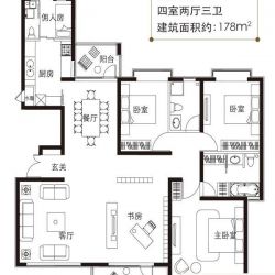 东海岸天际户型图岐山府A户型 4 ...