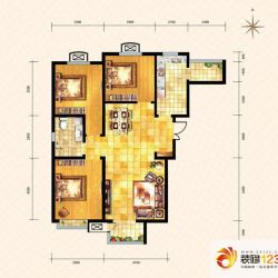 中建御邸世家户型图C1户型 3室2 ...