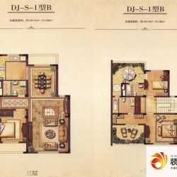 丽湾域叠加别墅b户型户型图.