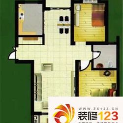 琥珀中村 2室 户型图