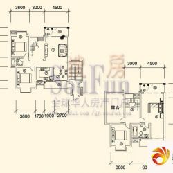 大兴星城户型图B郡跃层户型4 4室 ...