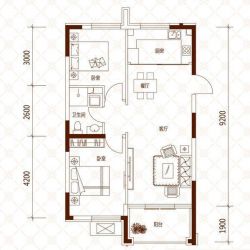 万盛理想国户型图高层C户型图 2 ...