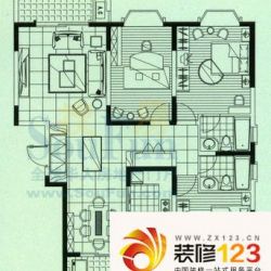 新港名都花园户型图户型图 3室2.