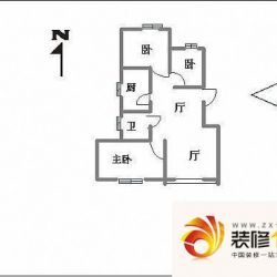 紫桐新村户型图6-6 2室2厅1卫1厨 ...