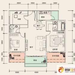 溪山御景户型图46号楼D2户型 3室 ...