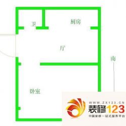 斗级营社区 1室 户型图