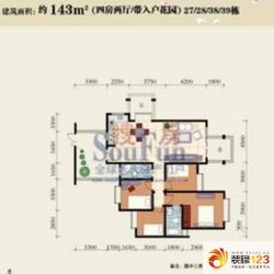 兴隆城市花园二期户型图4室2厅2 ...