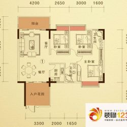 瑞和家园户型图花园美家户型 3室 .