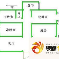 新港名都花园户型图户型图 3室2.