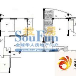 和谐天下户型图3栋2跃1层 4室2厅 ...